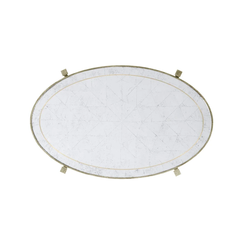 Small Oval Side Table Contemporary Three-Tier - Silver
