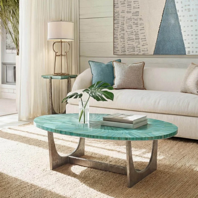 Seaglass Oval Coffee Table