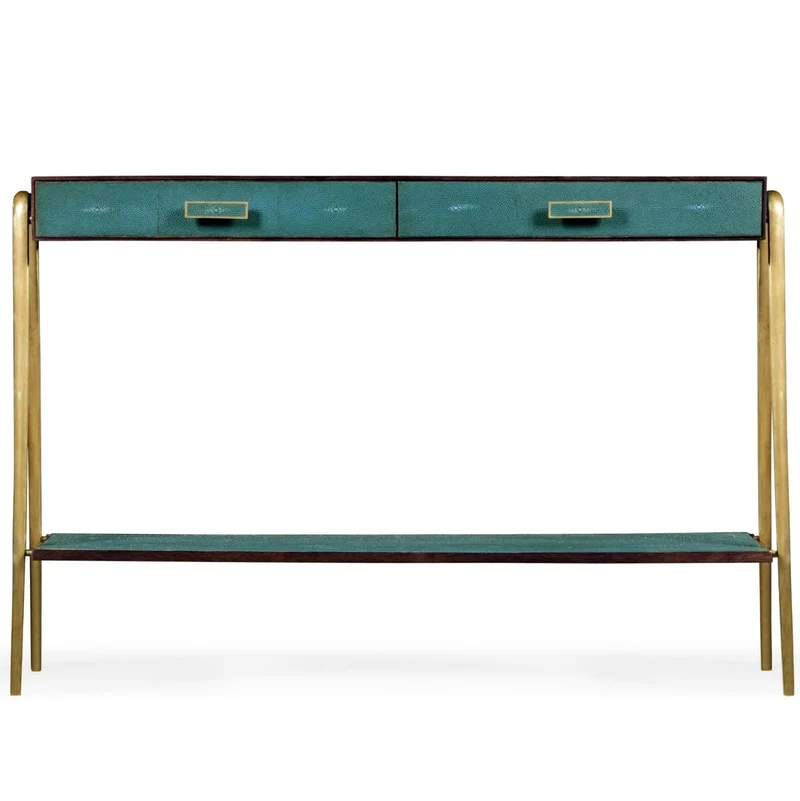French 1930s Console Table in Brass