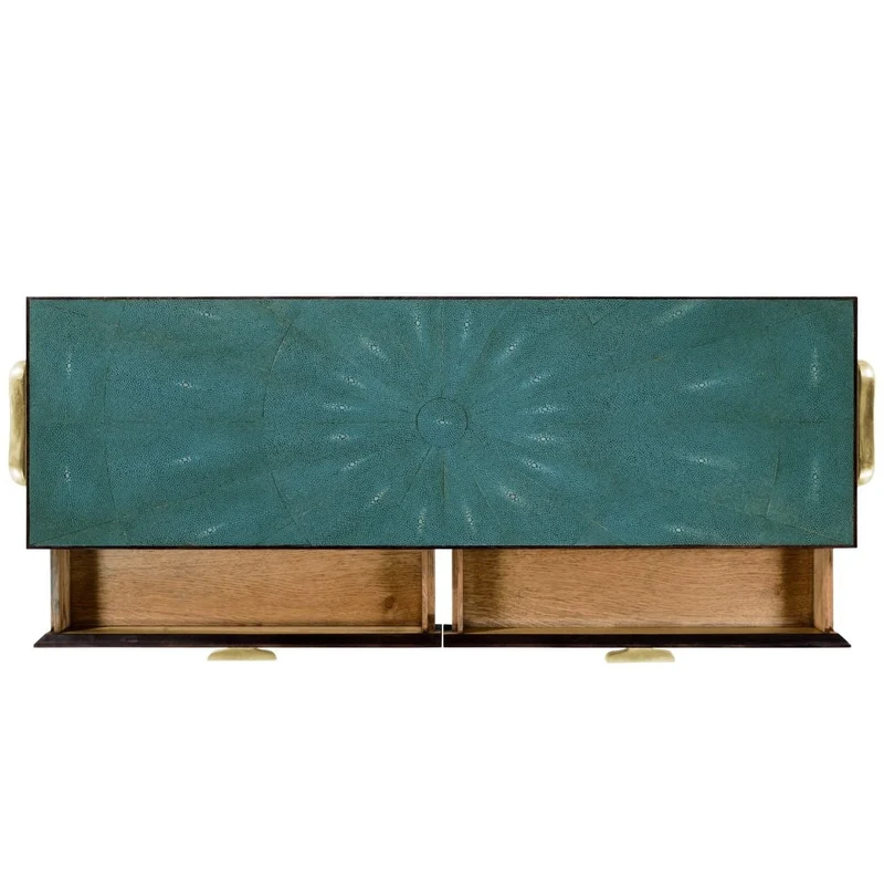 French 1930s Console Table in Brass