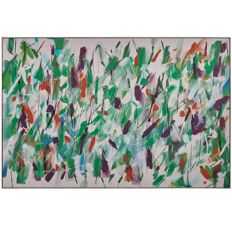 Field of Tulips Framed Canvas