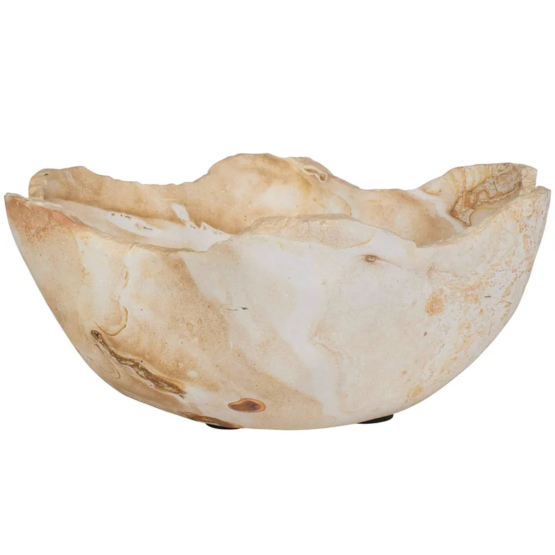 Sahara Bloom Indoor-Outdoor Stone Bowl