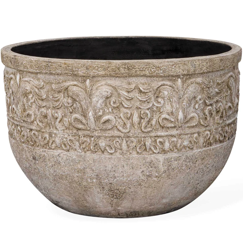 Regalia Indoor-Outdoor Stone Planter