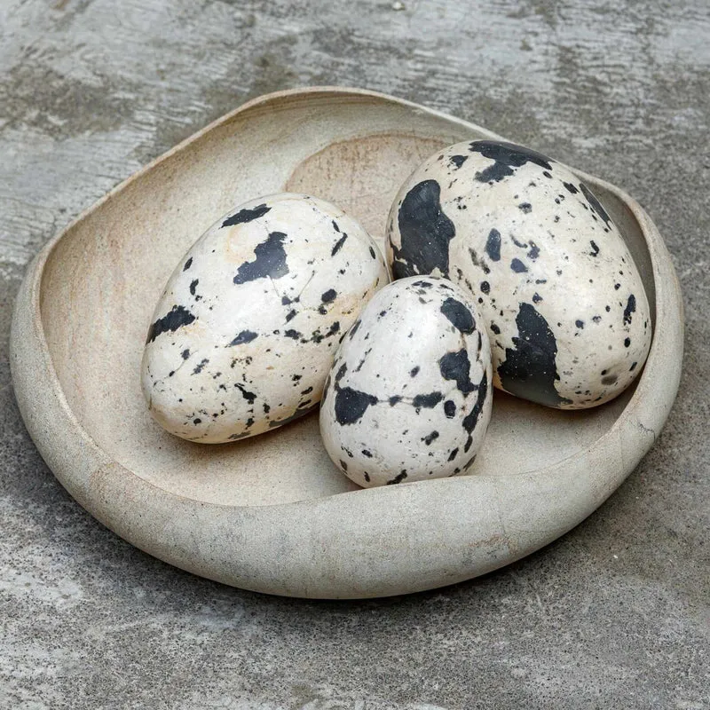 Nest Trio Indoor-Outdoor Stone Eggs, Set of 3