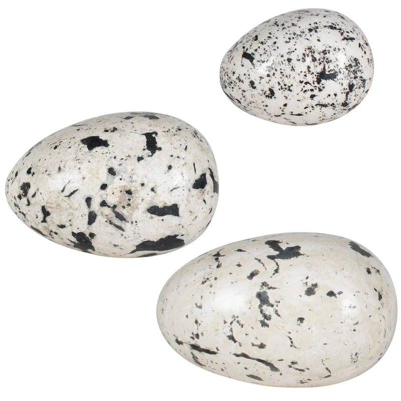 Nest Trio Indoor-Outdoor Stone Eggs, Set of 3