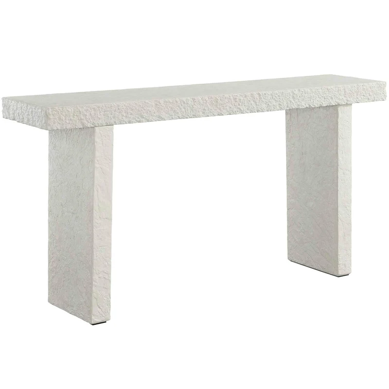 Hagan Indoor-Outdoor Console Table in Limestone