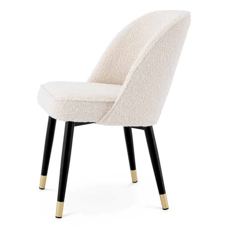 Dining Chair Cliff set of 2 Bouclé cream