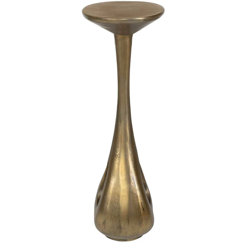 Tolstoy Indoor-Outdoor Side Table in Brass