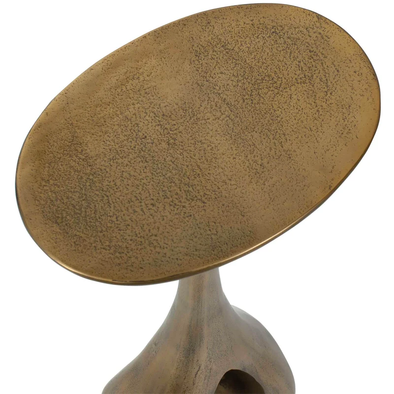 Tolstoy Indoor-Outdoor Side Table in Brass