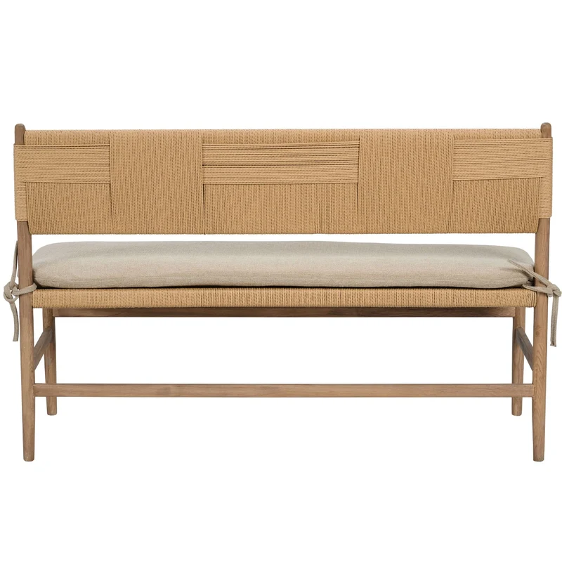 Radford Bench with Fabric Seat Cushion