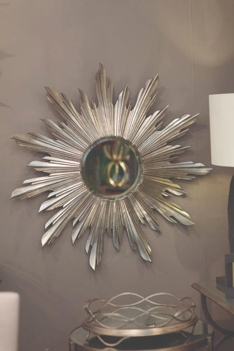 Round Tray Interlaced in Eglomise - Silver