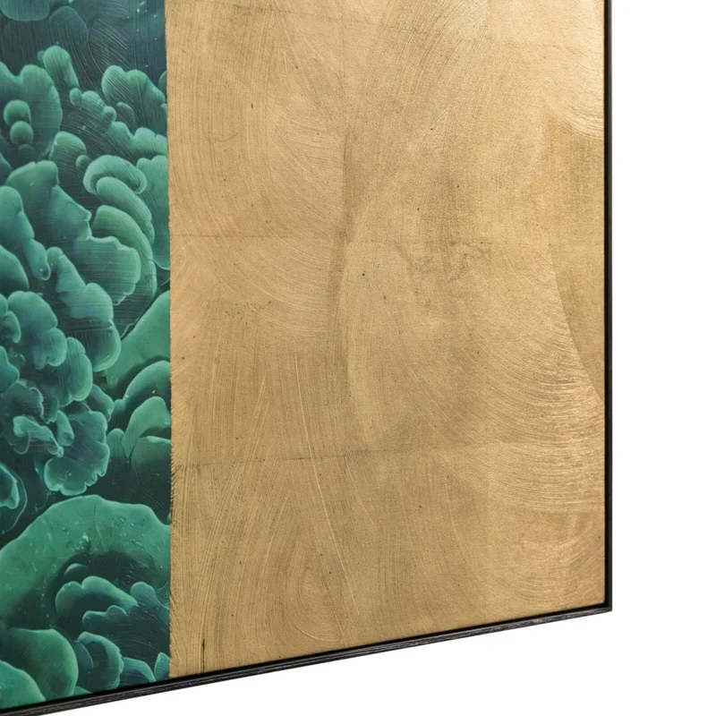 Emerald Coral Framed Canvas