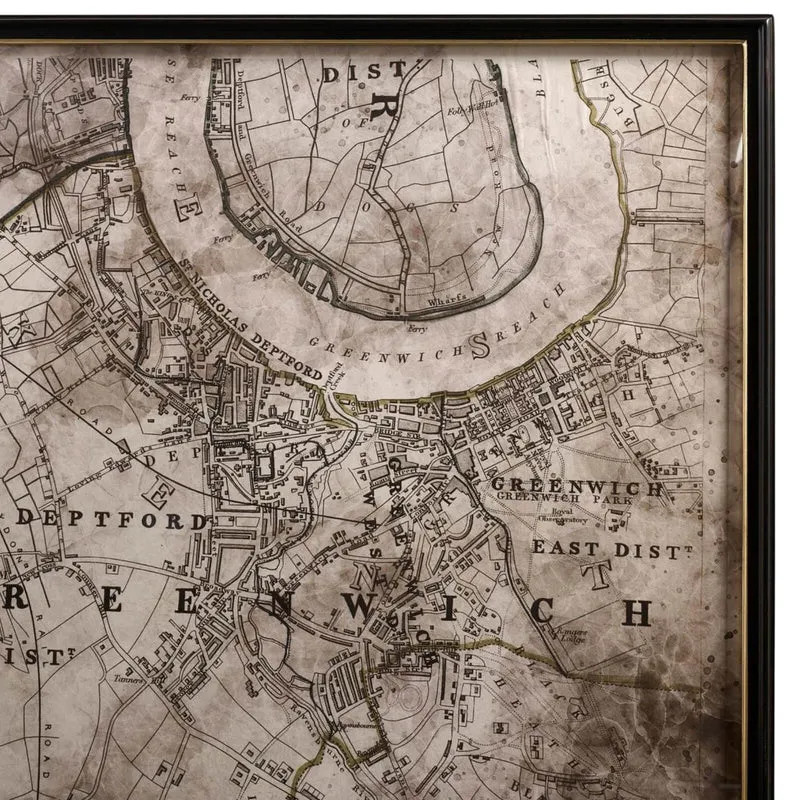 Districts of the Metropolis Framed Prints - Set of 6