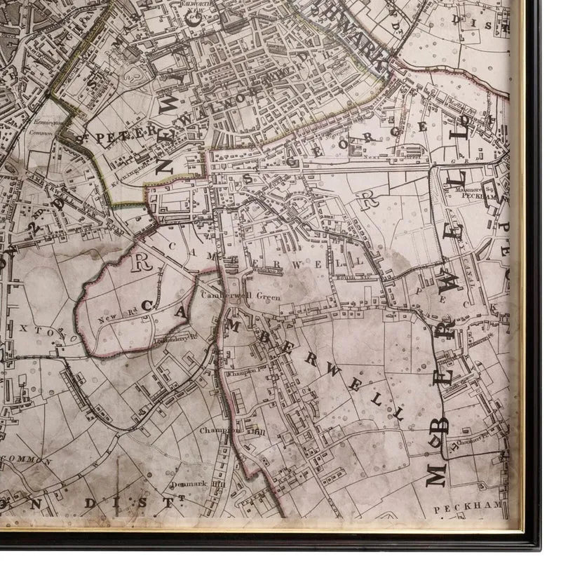 Districts of the Metropolis Framed Prints - Set of 6