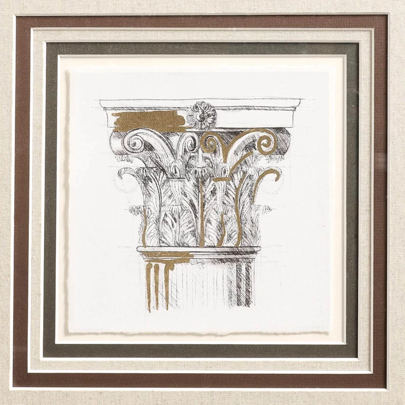 Corinthian Light Framed Prints - Set of 4