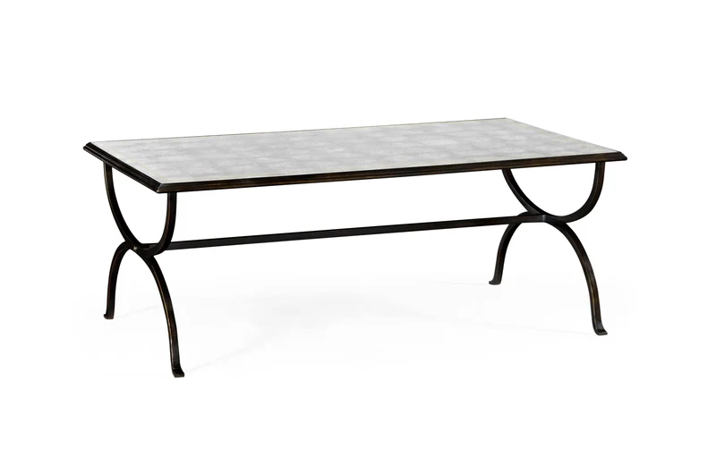 Coffee Table Hourglass in Eglomise - Bronze
