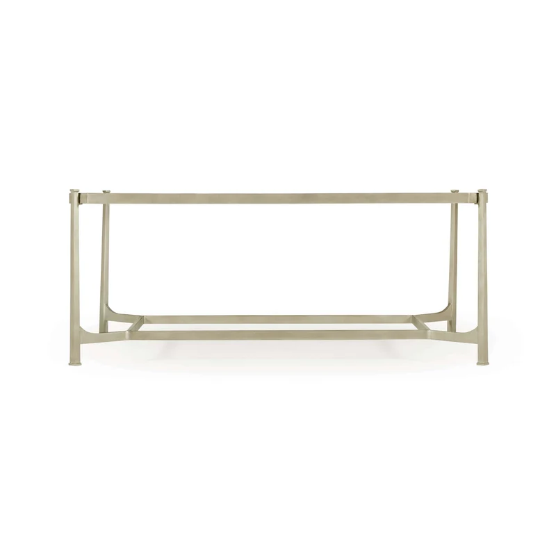Coffee Table Contemporary with Glass Top - Silver