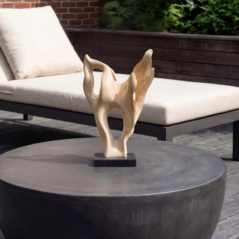 Hollow Form Indoor-Outdoor Teak Sculpture