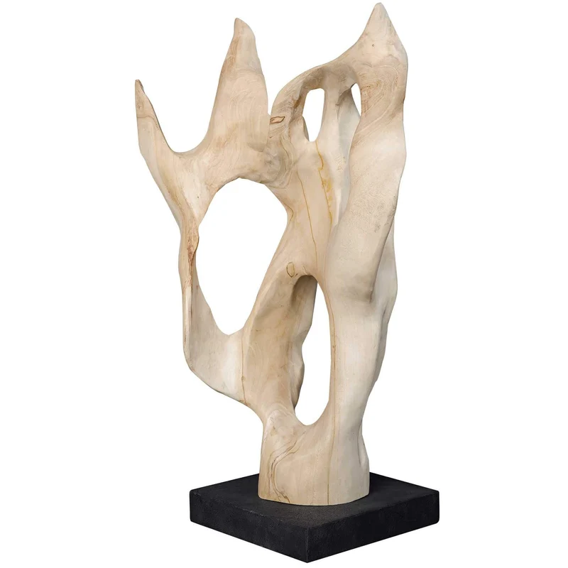 Hollow Form Indoor-Outdoor Teak Sculpture