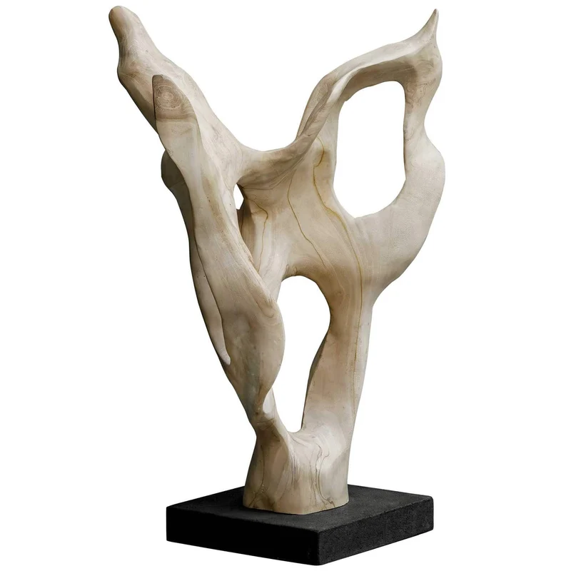 Hollow Form Indoor-Outdoor Teak Sculpture