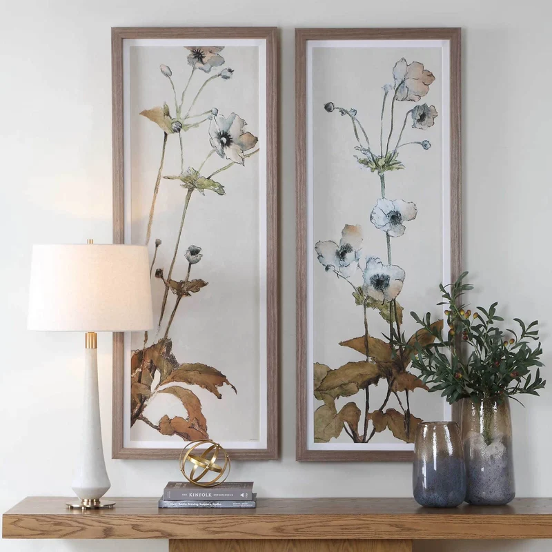 Garden Study Framed Floral Prints - Set of 2