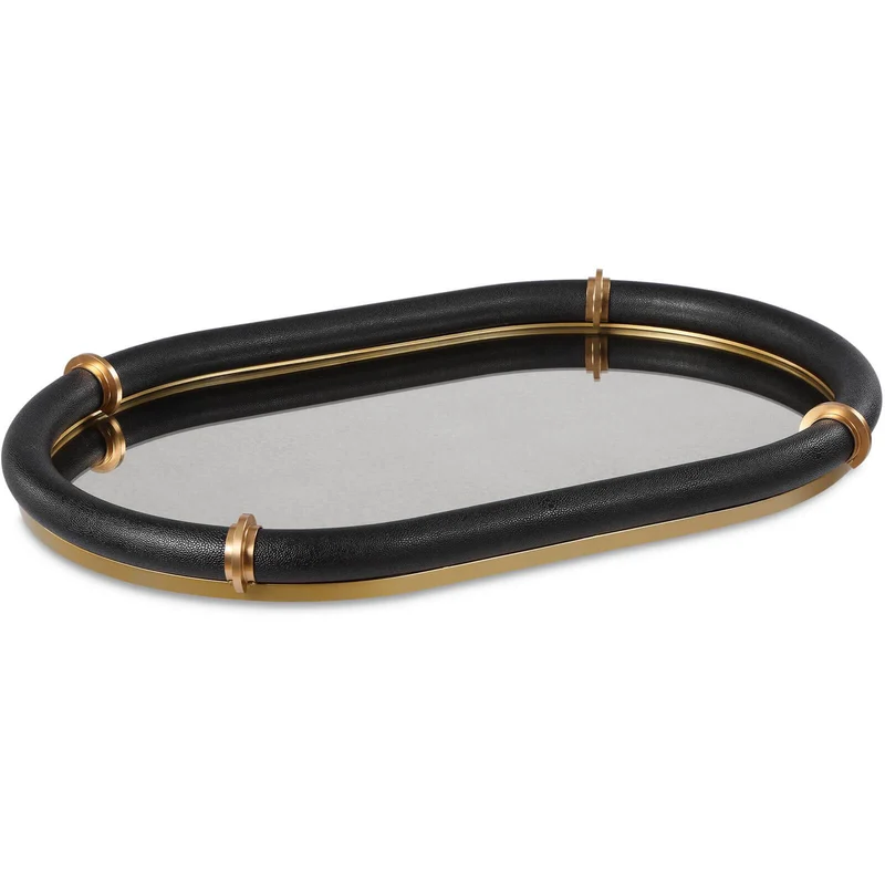 Cyprus Black Oval Tray