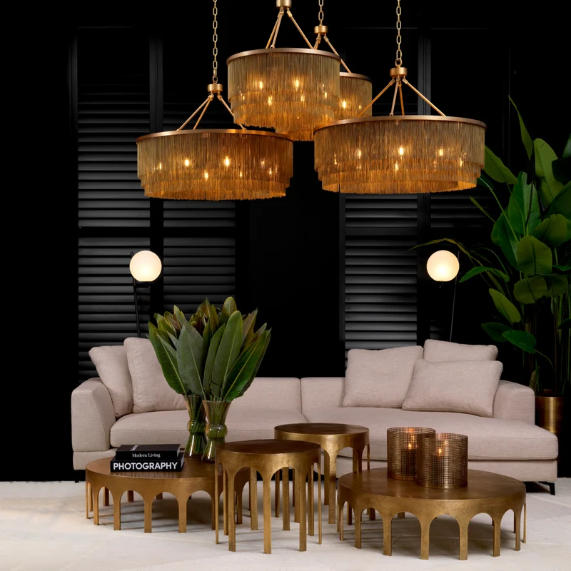 Chandelier Tissot S Antique brass finish