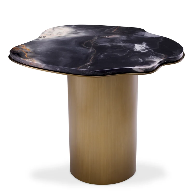 Side Table Shapiro Brushed brass finish
