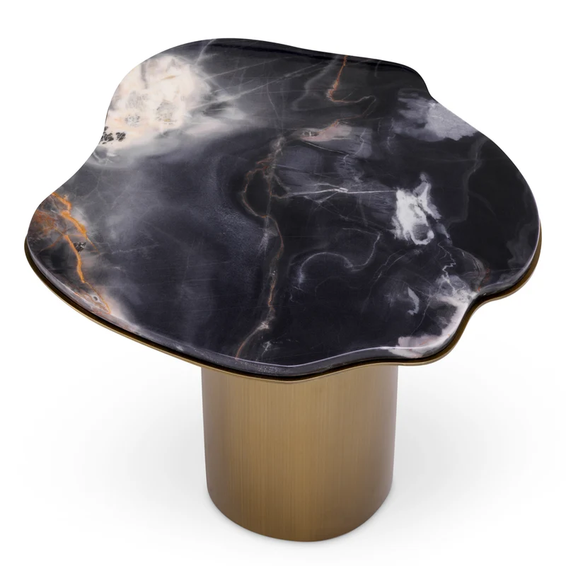 Side Table Shapiro Brushed brass finish