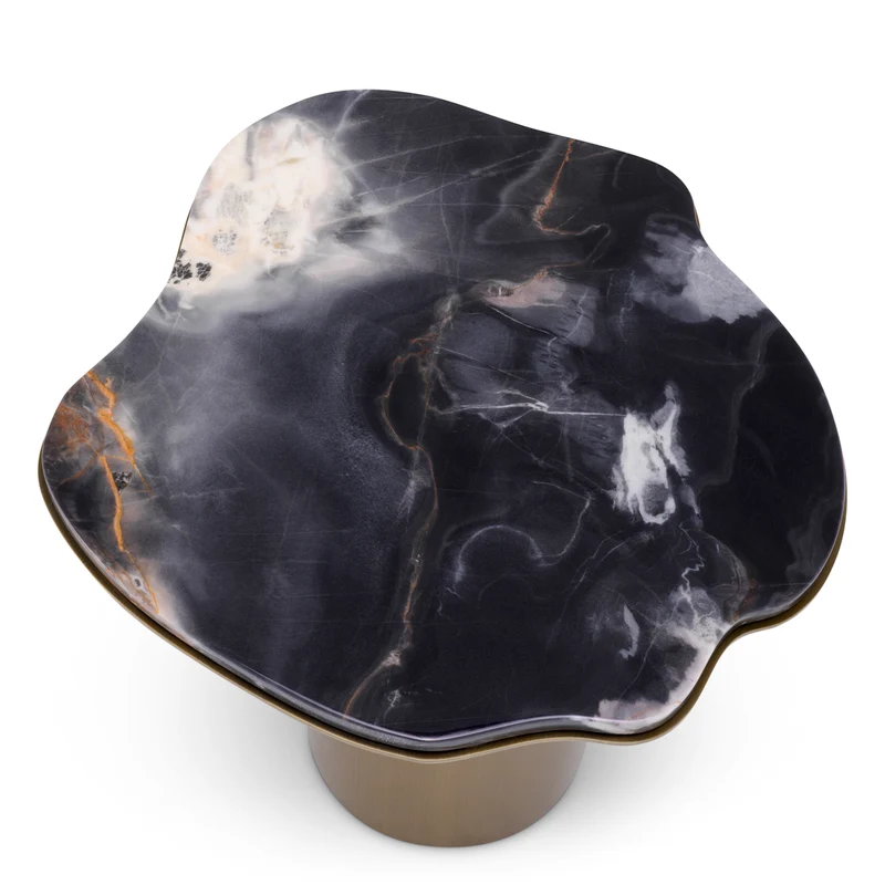 Side Table Shapiro Brushed brass finish