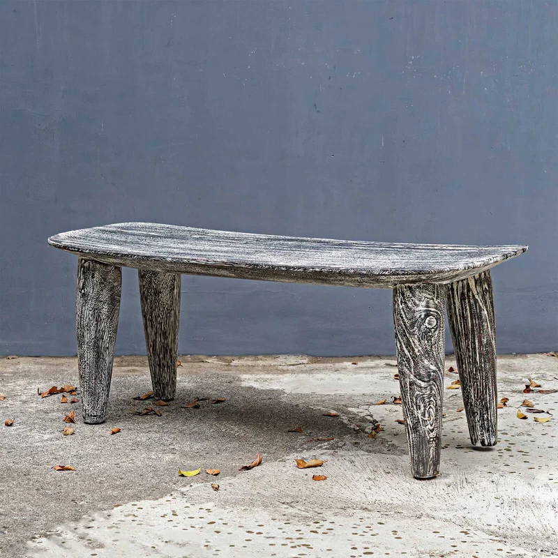 Fade To Black Wood Bench