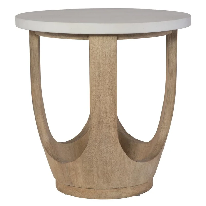Tatli Stone Top Side Table