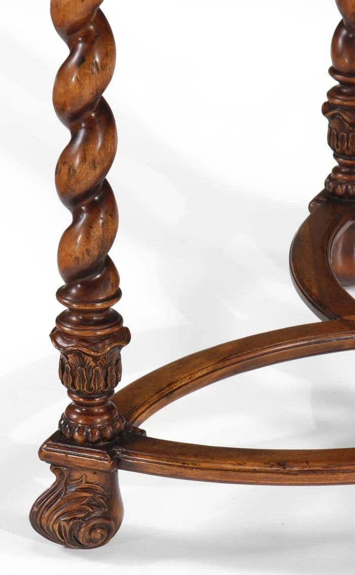 Square Side Table Oyster with Eglomise Top - Large