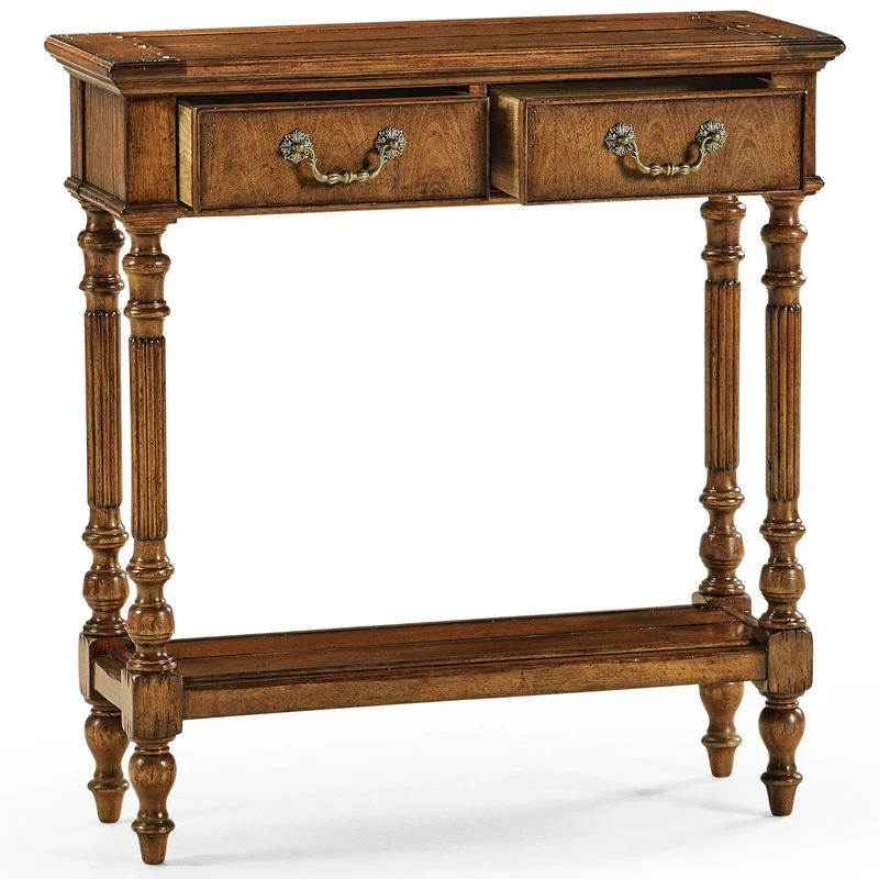 Small Narrow Walnut Console Table