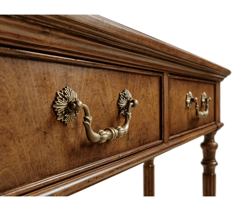 Small Narrow Walnut Console Table