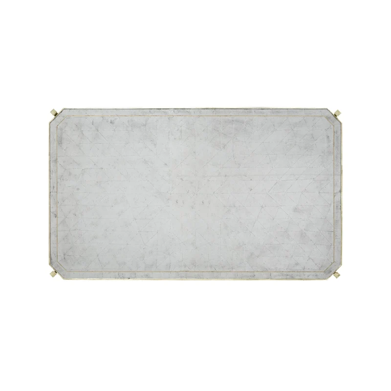 Rectangular Coffee Table Contemporary in Eglomise - Silver