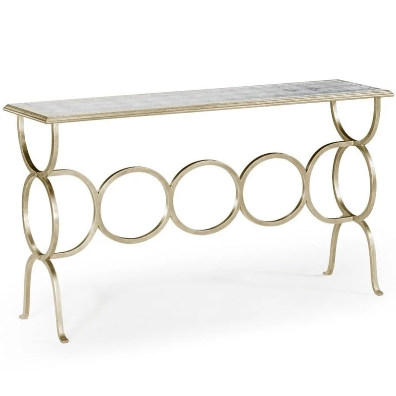 Circles Console Table in Silver