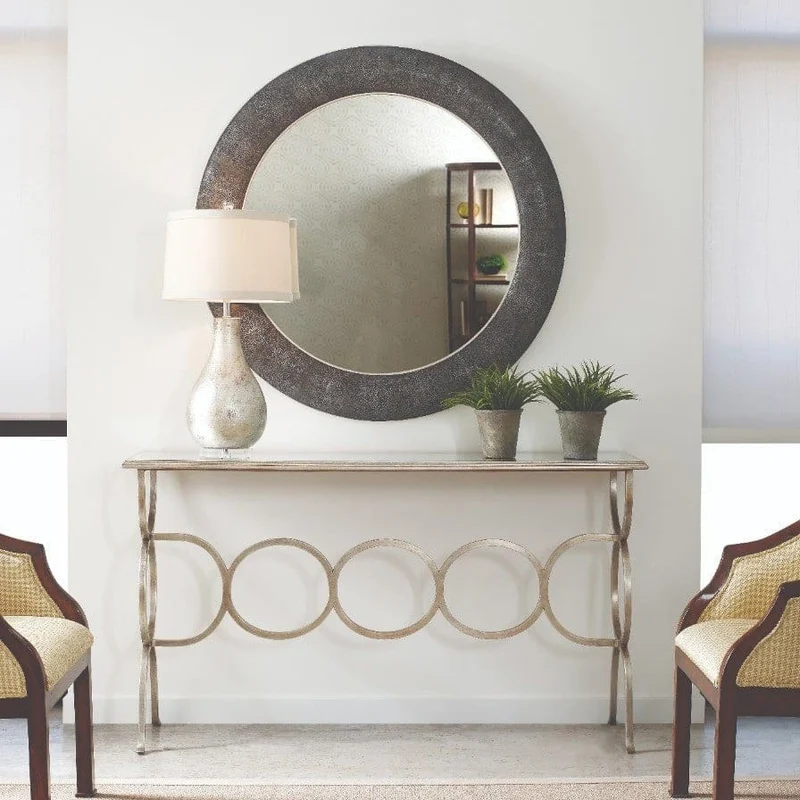 Circles Console Table in Silver