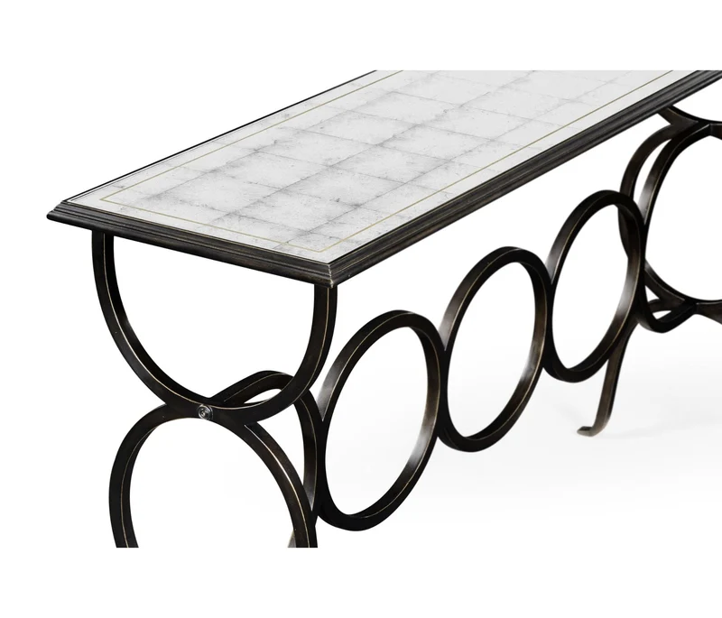 Circles Console Table in Bronze