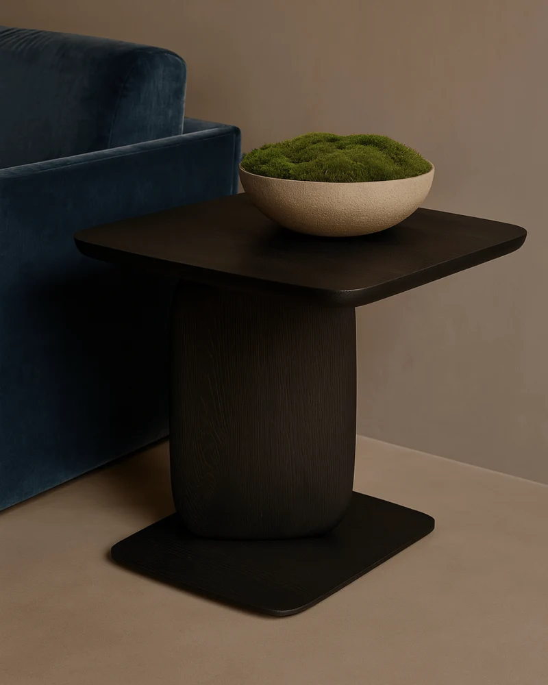 Underline Side Table - Black Oak | OUTLET