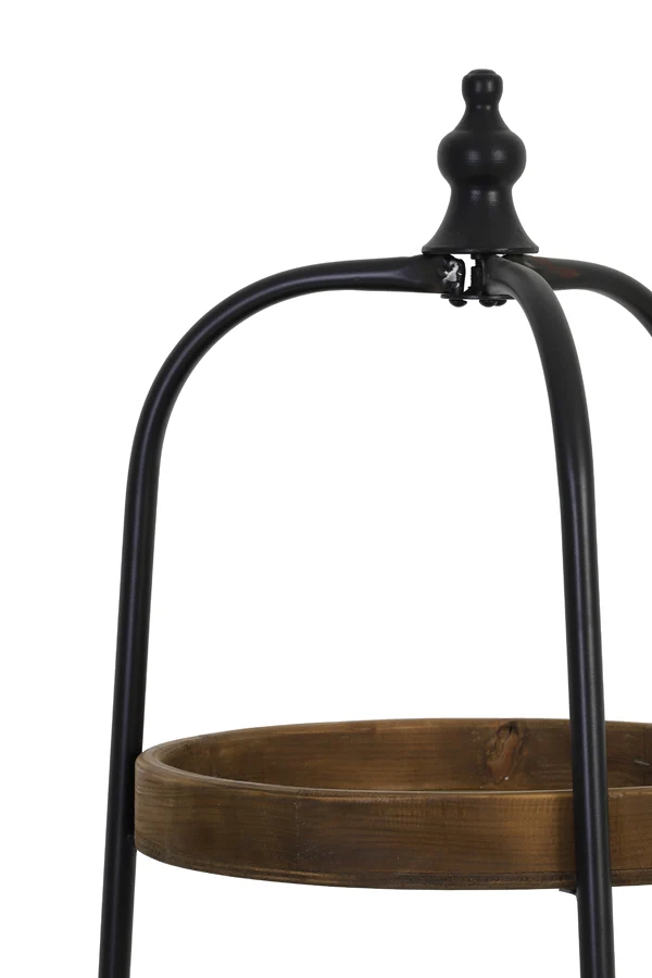 Stand 4 layers 48x167 cm KARSON wood+black
