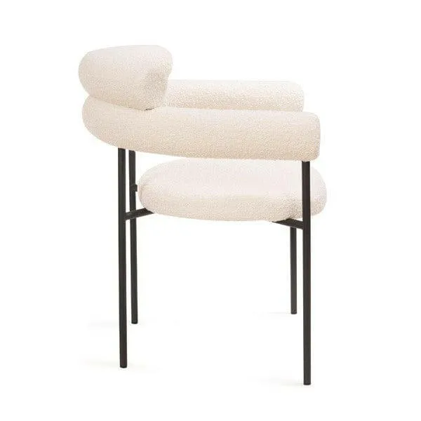 Alita Dining Chair - Chex Polar Bouclé