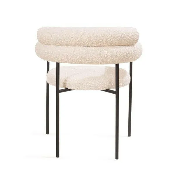 Alita Dining Chair - Chex Polar Bouclé