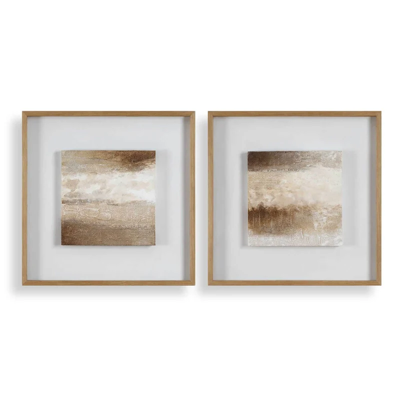 Between Lines Abstract Painting - Set of 2