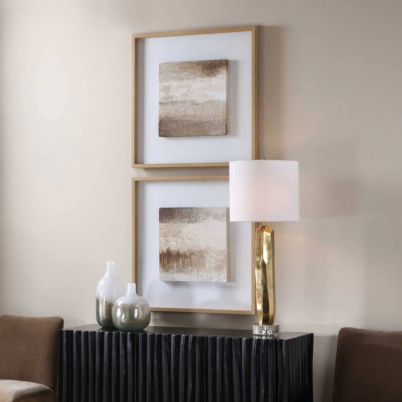 Between Lines Abstract Painting - Set of 2