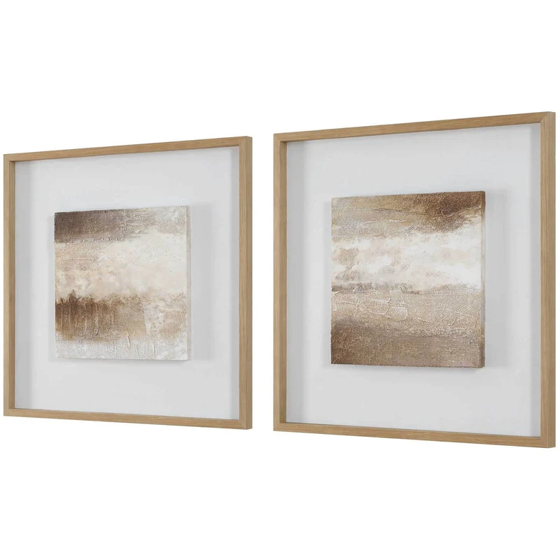 Between Lines Abstract Painting - Set of 2