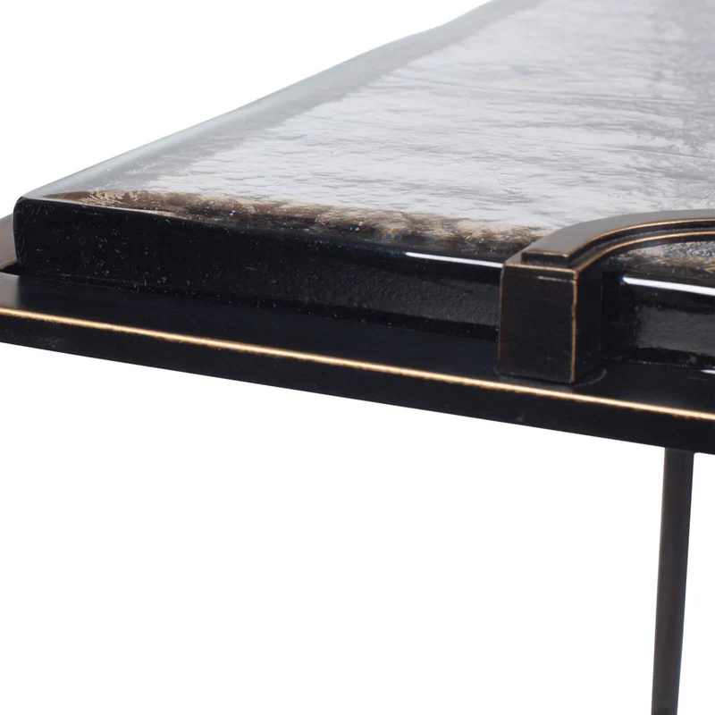 Eisen Textured Glass Side Table