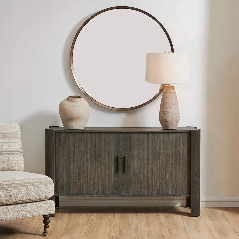 Drury 2 Door Storage Cabinet in Dark Grey