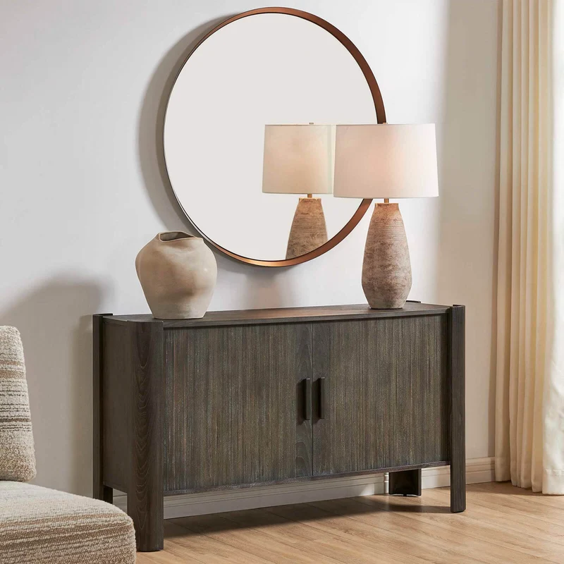 Drury 2 Door Storage Cabinet in Dark Grey