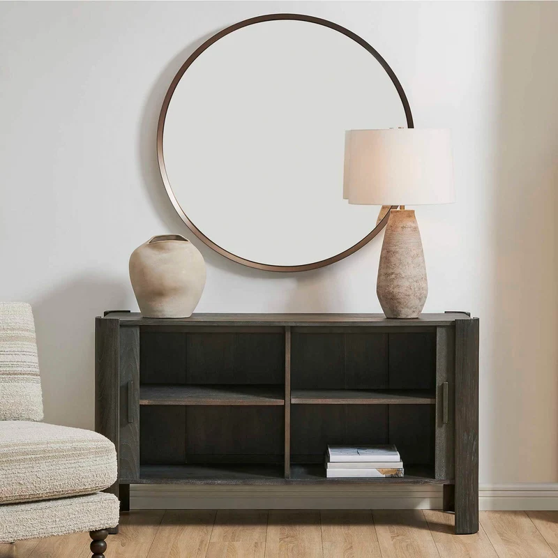 Drury 2 Door Storage Cabinet in Dark Grey